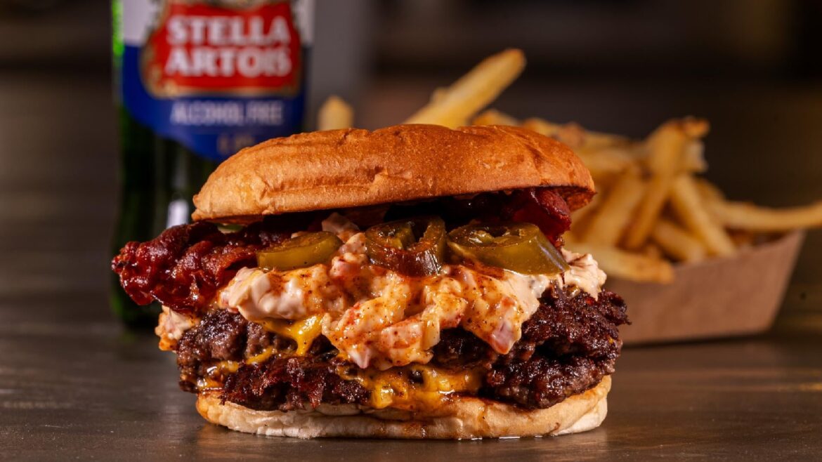 Today I made a Bacon Pimento Cheeseburger .. would you eat it?