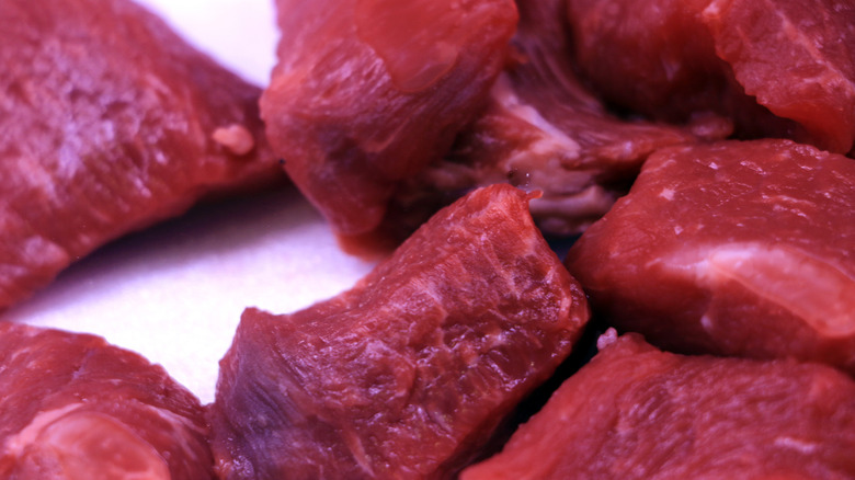 Fresh turtle meat on display