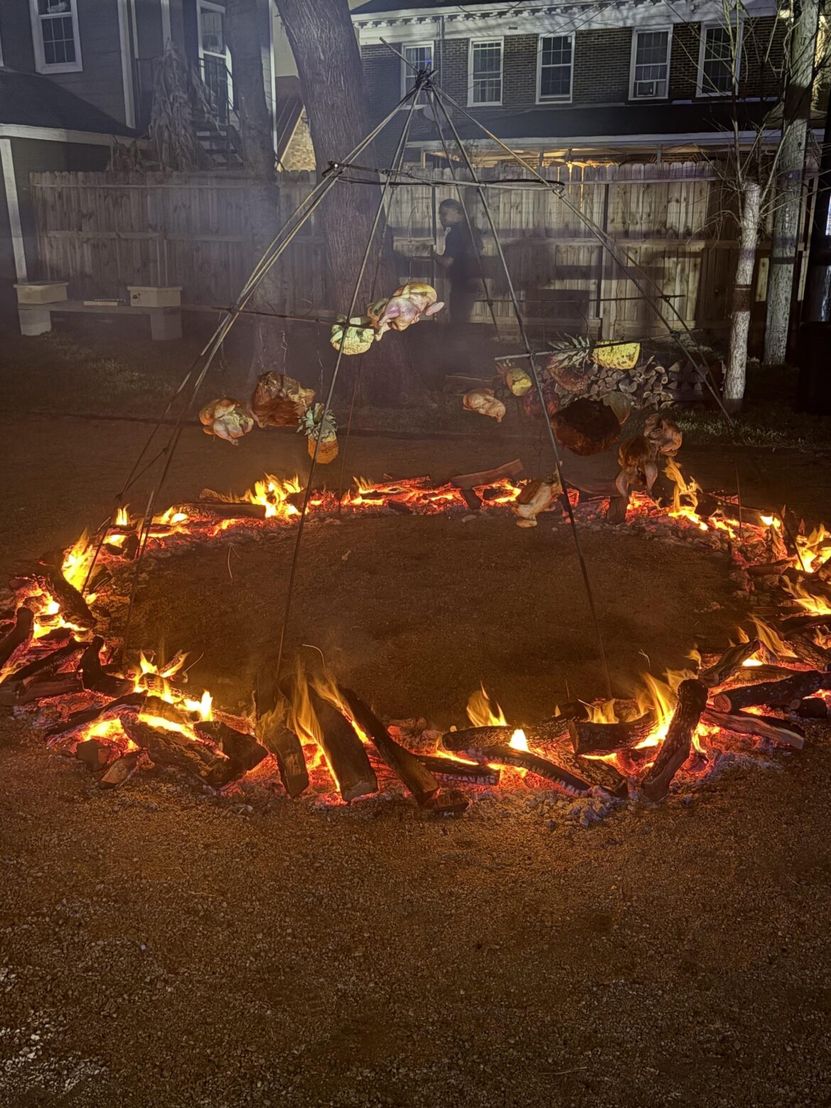 The ring of fire we built for our Houston Rodeo kickoff party