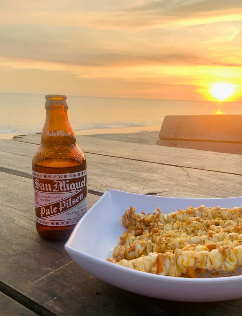 Lightly Grilled Scallops with a Sunset View to End the Day