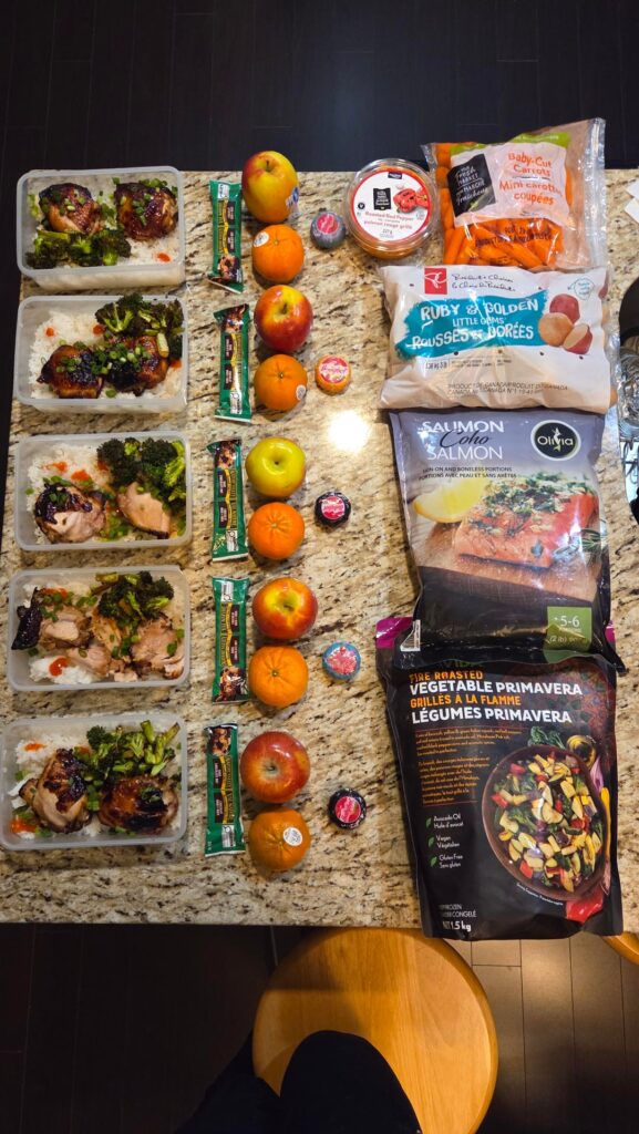 Honey soy chicken with rice and broccoli