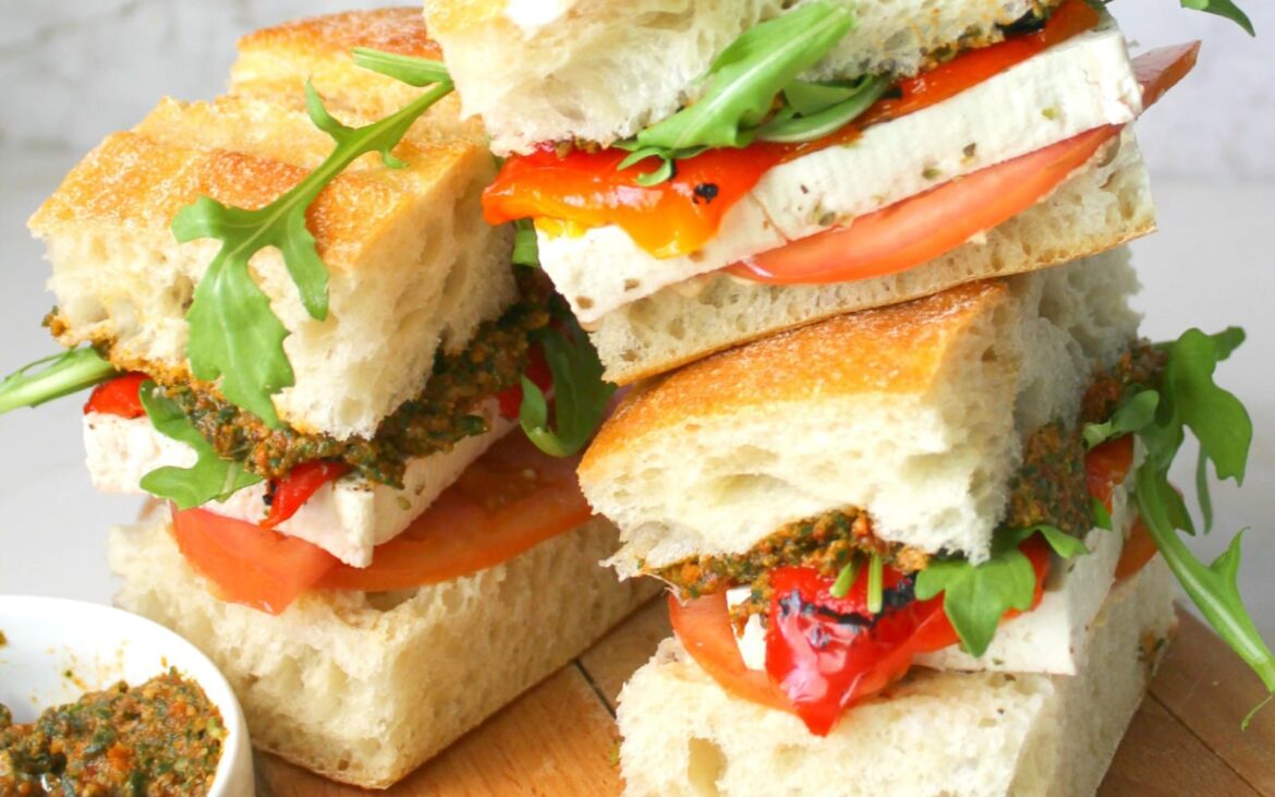 Marinated Tofu and Sun-Dried Tomato Pesto on Ciabatta [Vegan, Gluten-Free] – One Green Planet