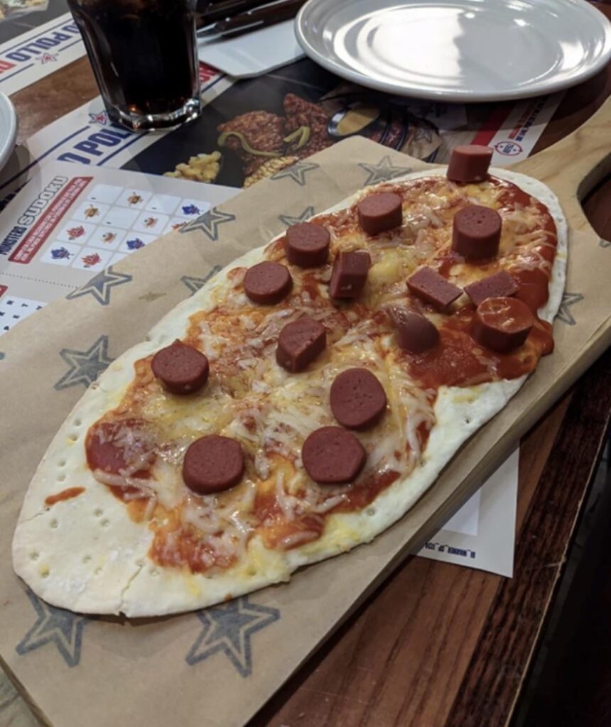 Hot dog flatbread pizza anyone?