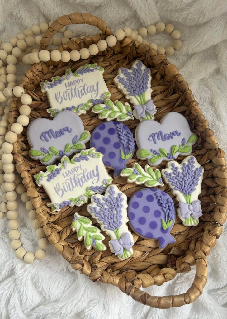 Lavender birthday cookies :)
