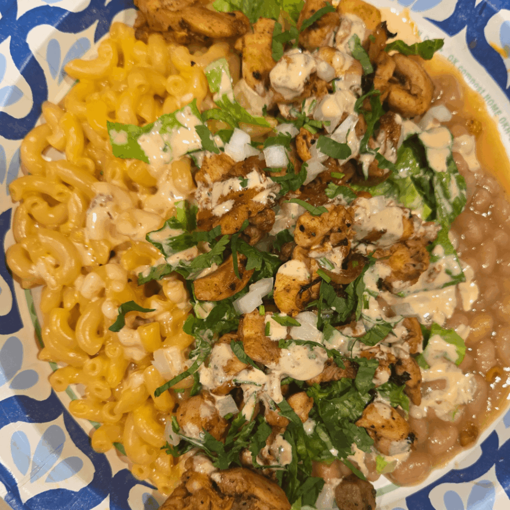 Chipotle chicken w/ mac & beans