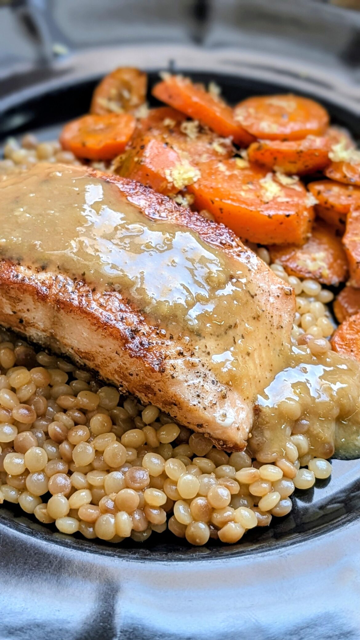Seared Salmon with Lemon-Dijon Sauce