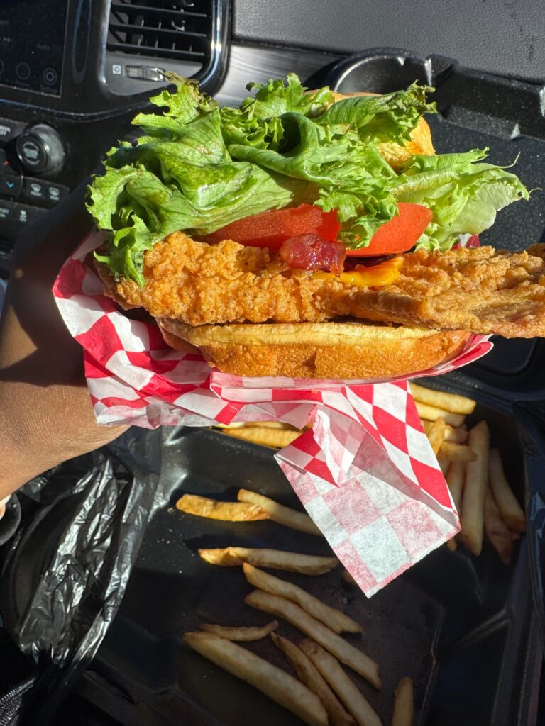 Chicken sandwich from a local spot in town.