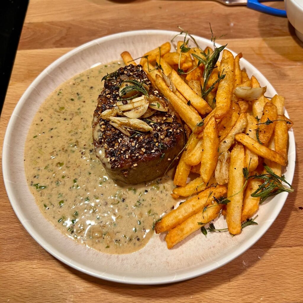[homemade] Steak Au Poivre