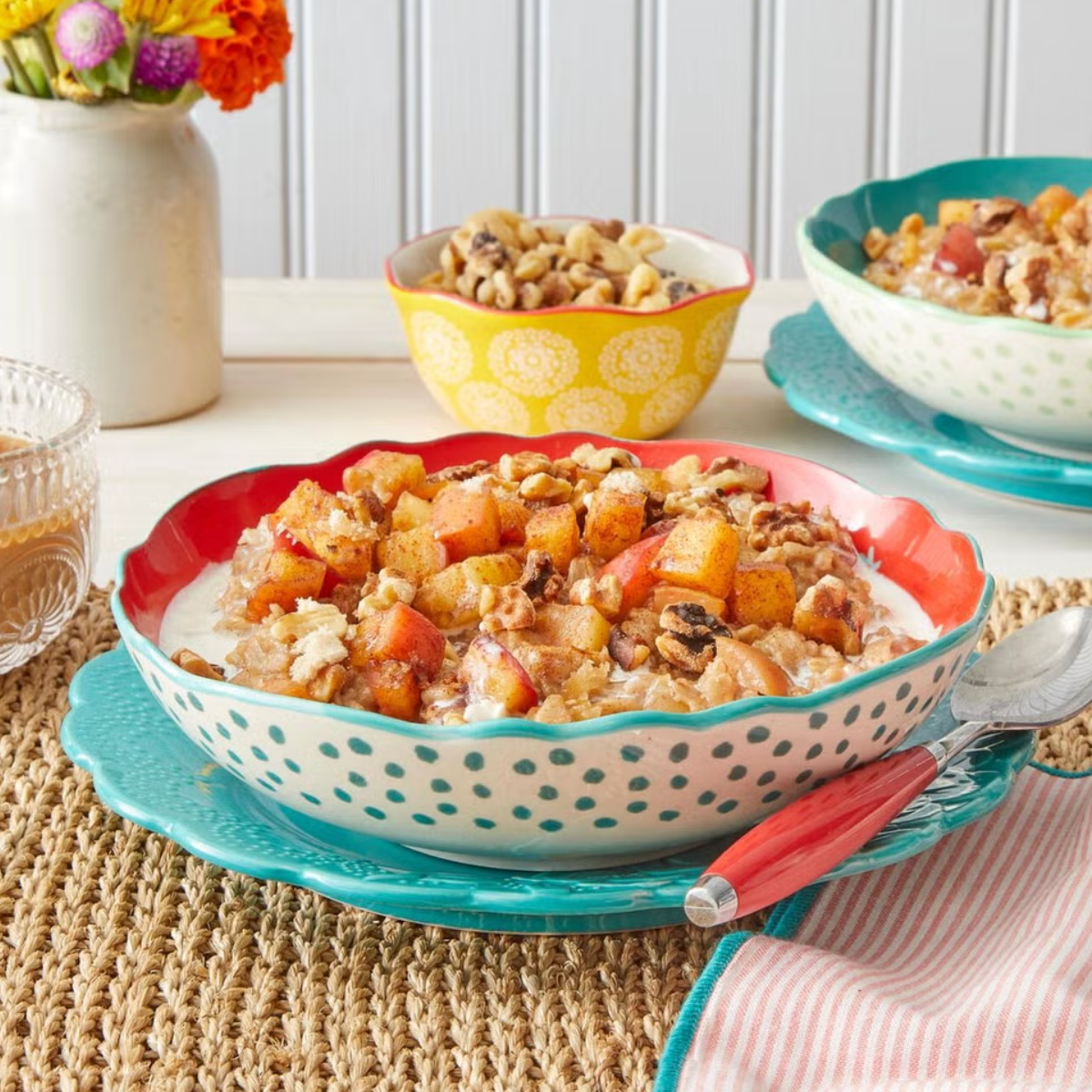 apple cinnamon oatmeal winter breakfast