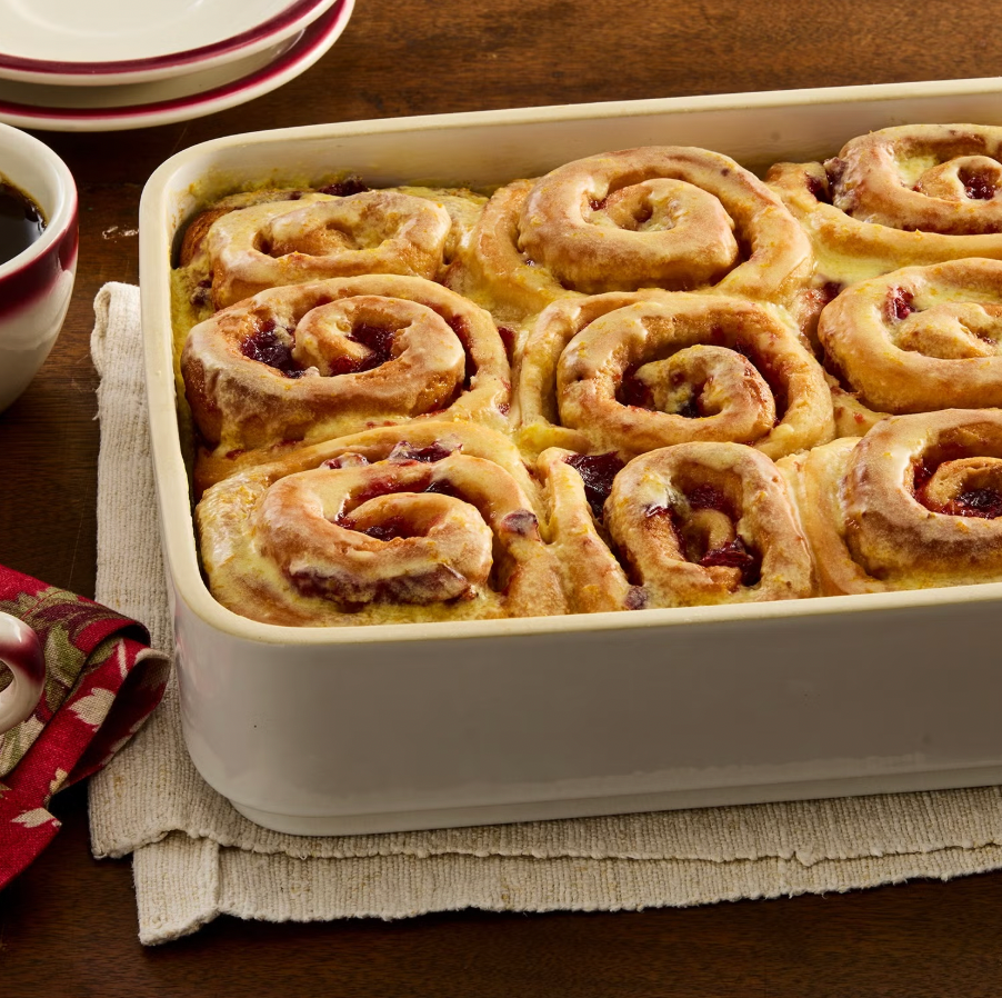 cranberry orange sweet rolls winter breakfast