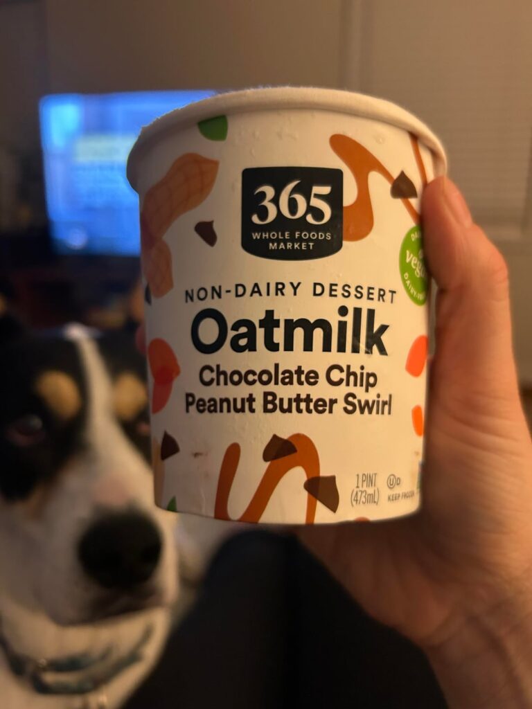 365 (Whole Foods brand) oat milk choco chip PB swirl