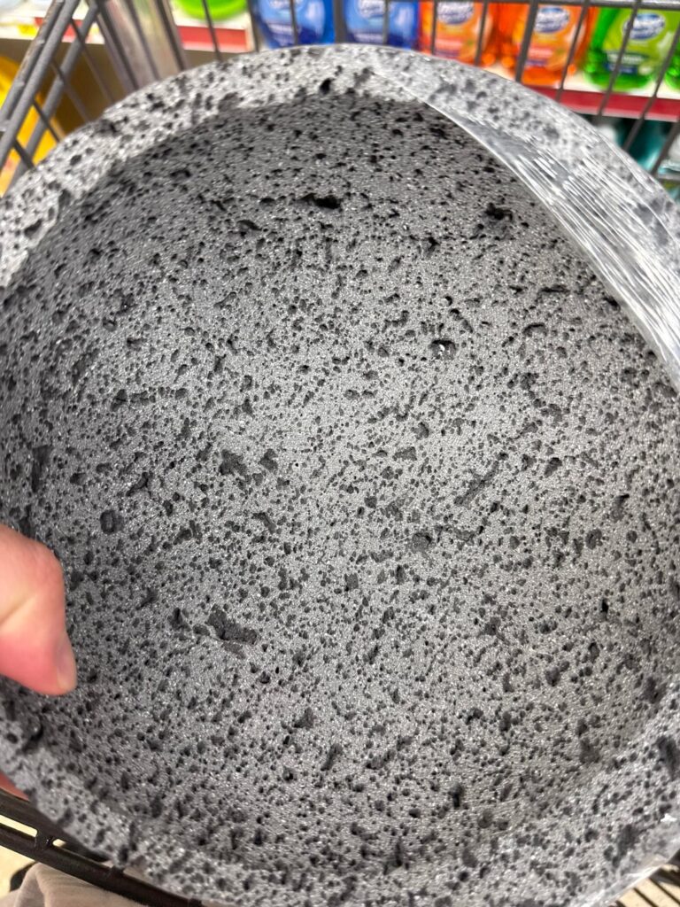 is the molcajete legit or concrete?