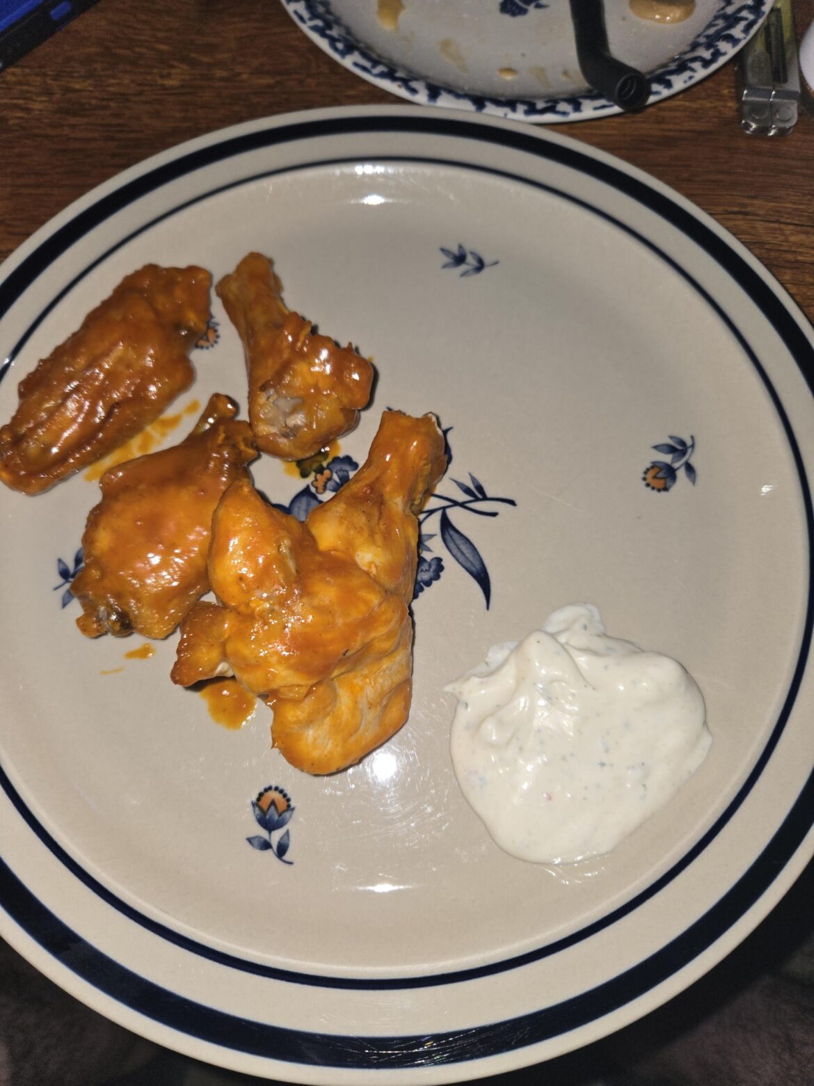 First try at airfryer wings. Turned out better than I expected.