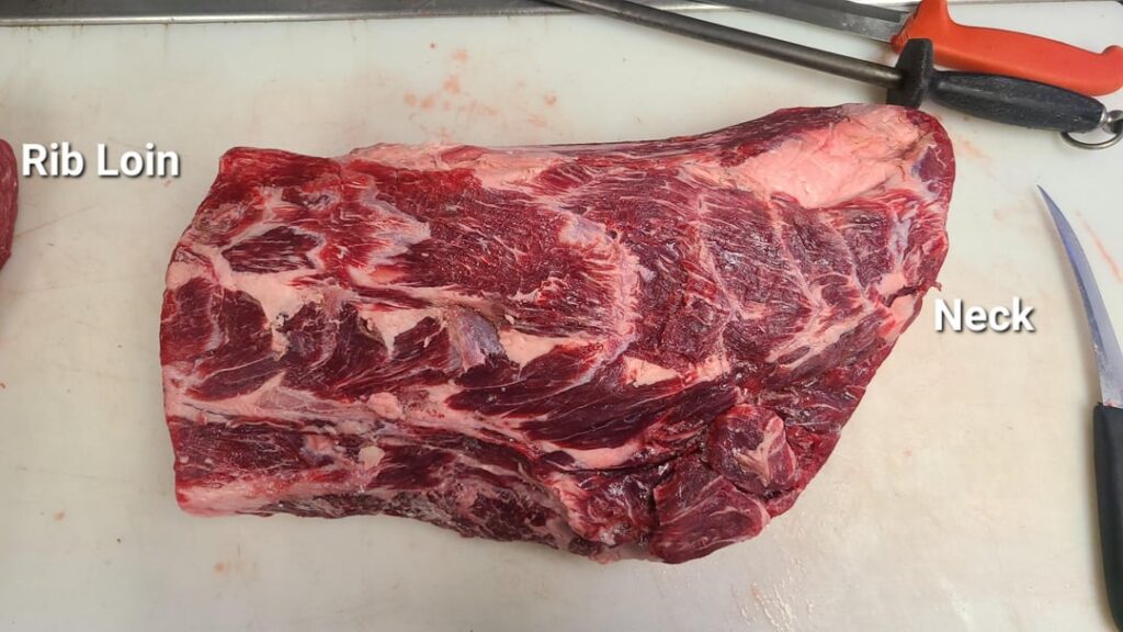 Identifying Chuck Eye and Denver steaks.