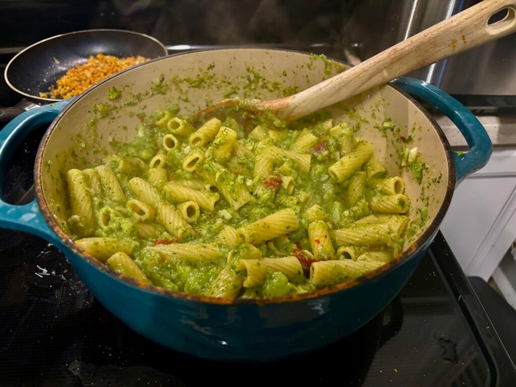 My attempt at Italian style broccoli pasta with garlic, anchovies, pecorino and lemon