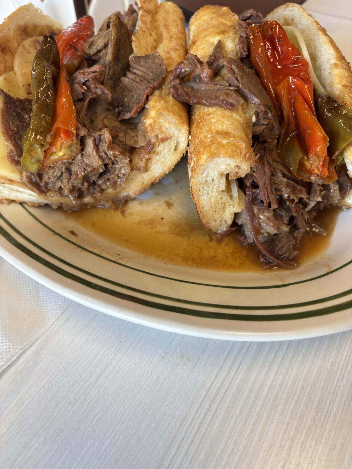 [I Ate] Hot Roast Beef with Sharp Provolone and Fried Long Hot Peppers at Johnny Di’s in Washington Twp NJ