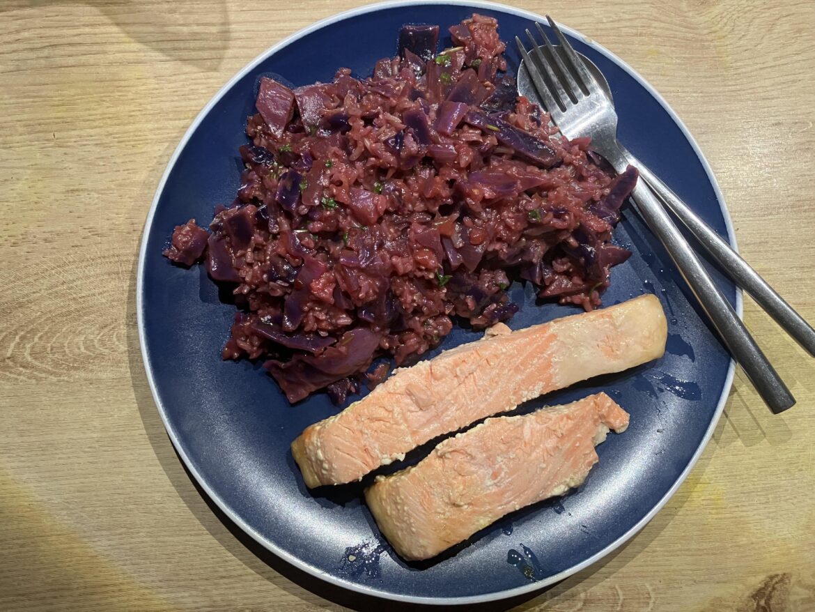 Purple Lahanorizo & Salmon