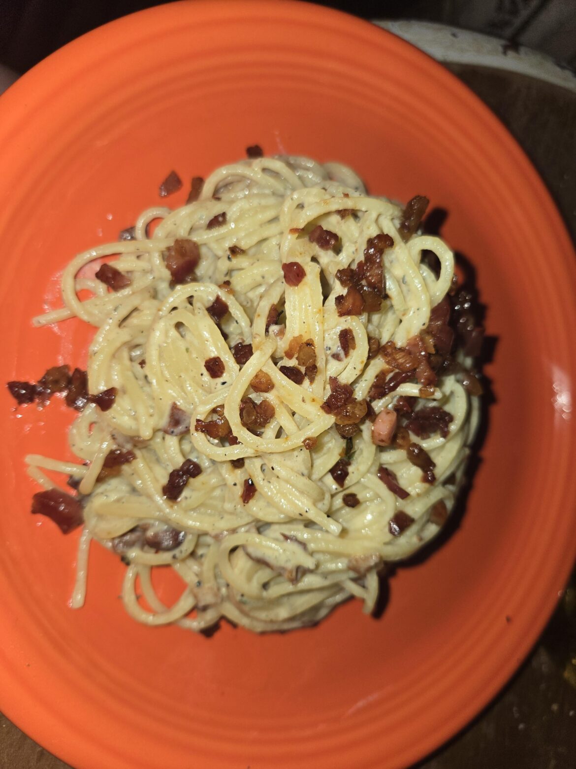 Carbonara with pancetta