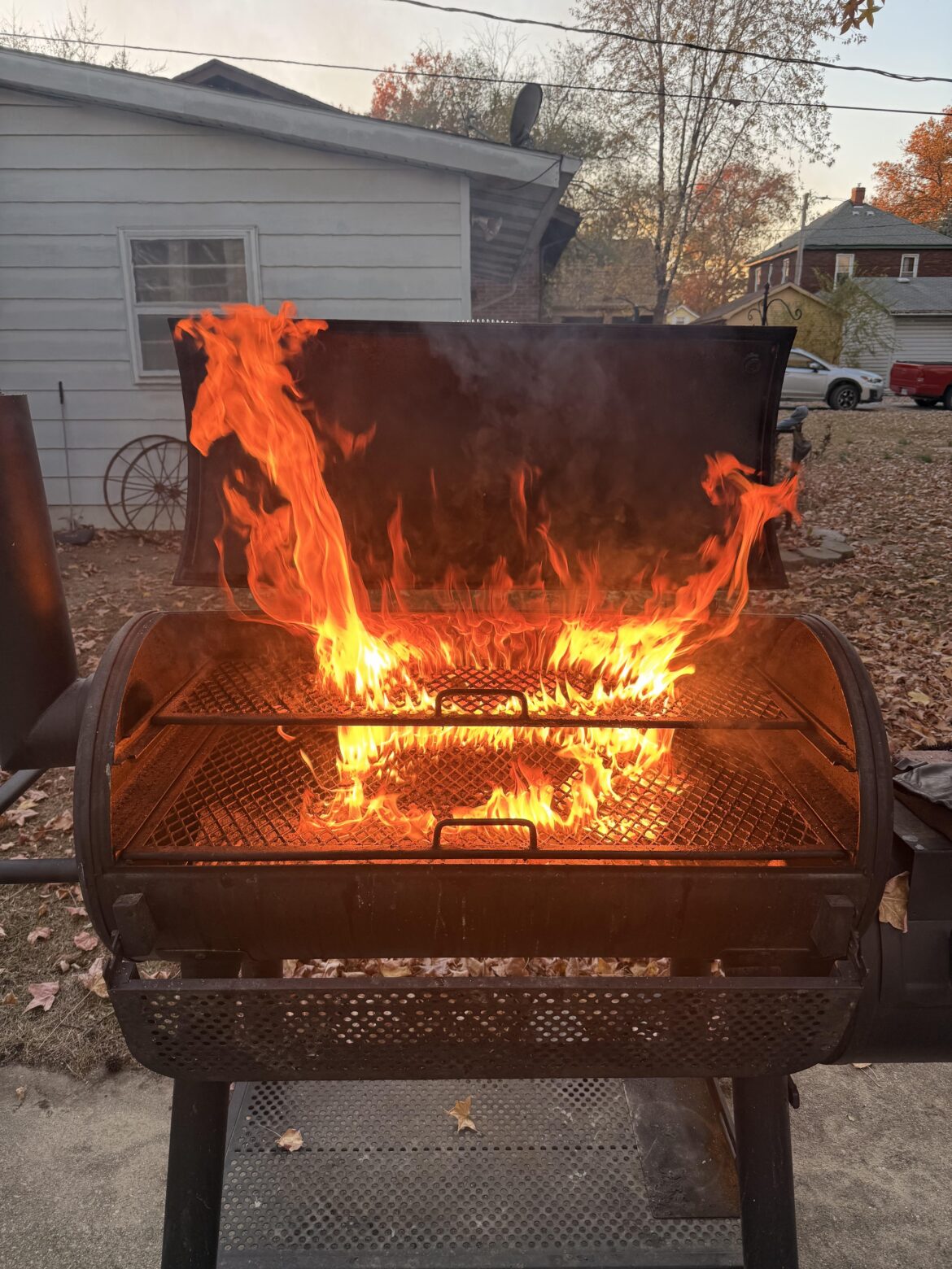 Well that’s one way to get it up to temperature