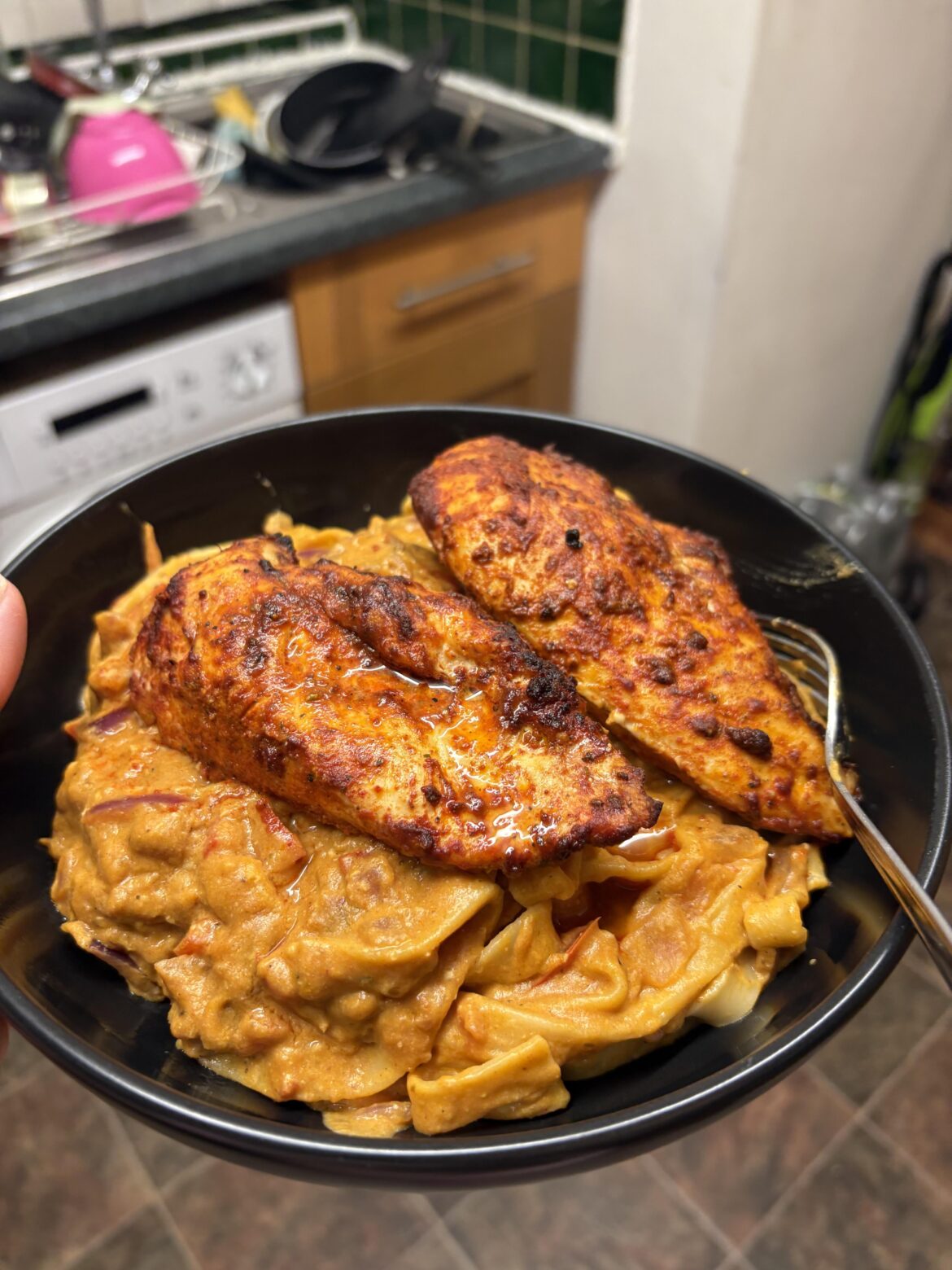 [homemade] chicken tagliatelle