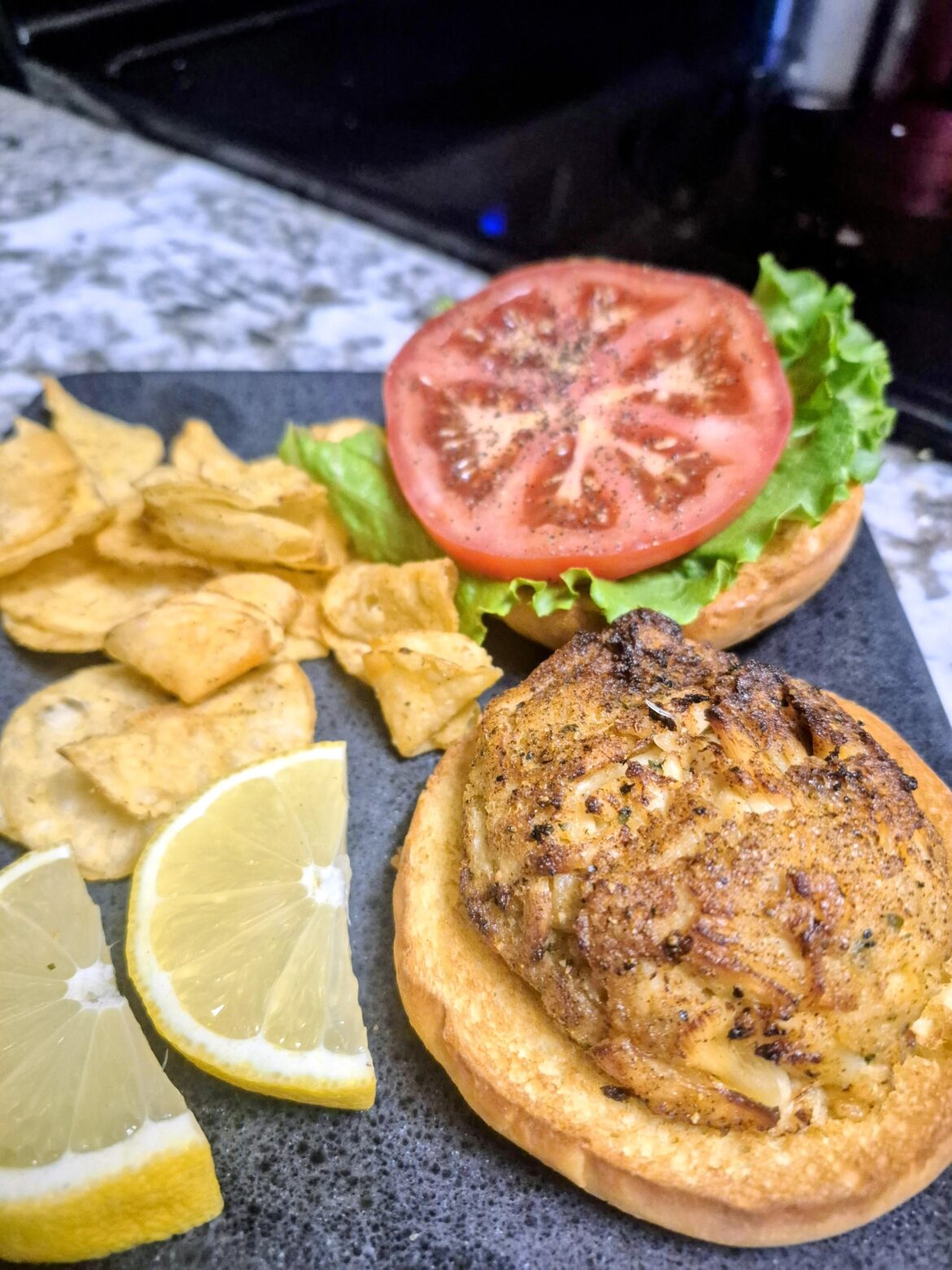 Maryland's lump crabmeat sandwich on buttered buns