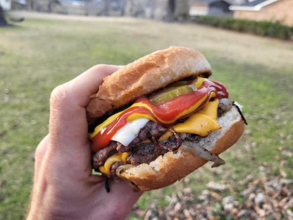 Burgers in the backyard