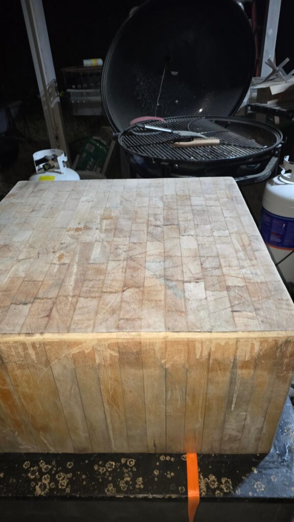 The butcher block is really looking good.