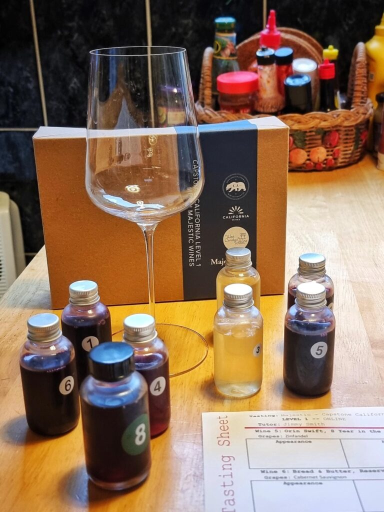 My Capstone California Wine Certification samples have arrived