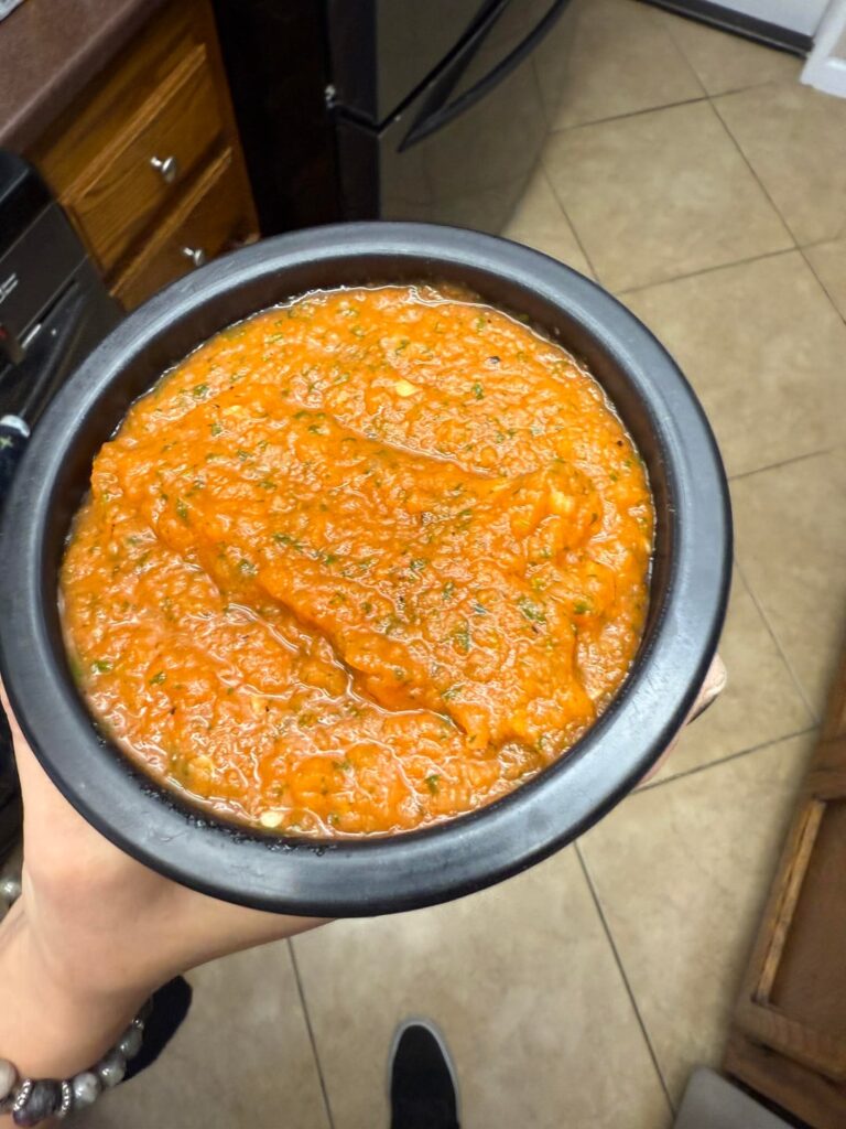 Habanero salsa with carrots
