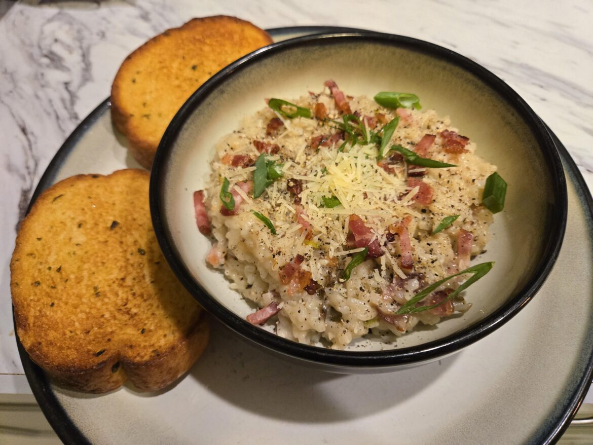 Bacon and Mushroom Risotto