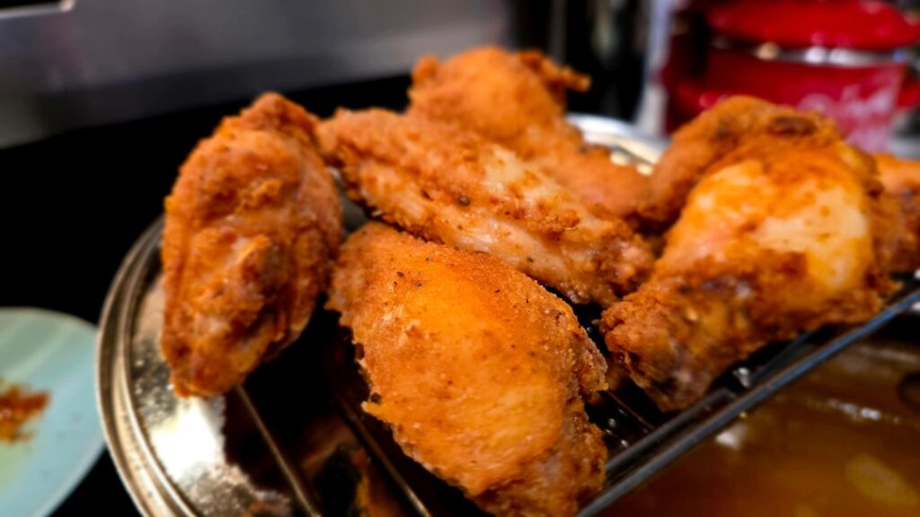 Happy with my pineapple habanero sauced wings