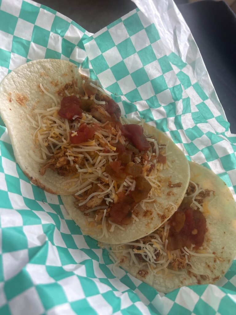 290 calorie tacos + lime