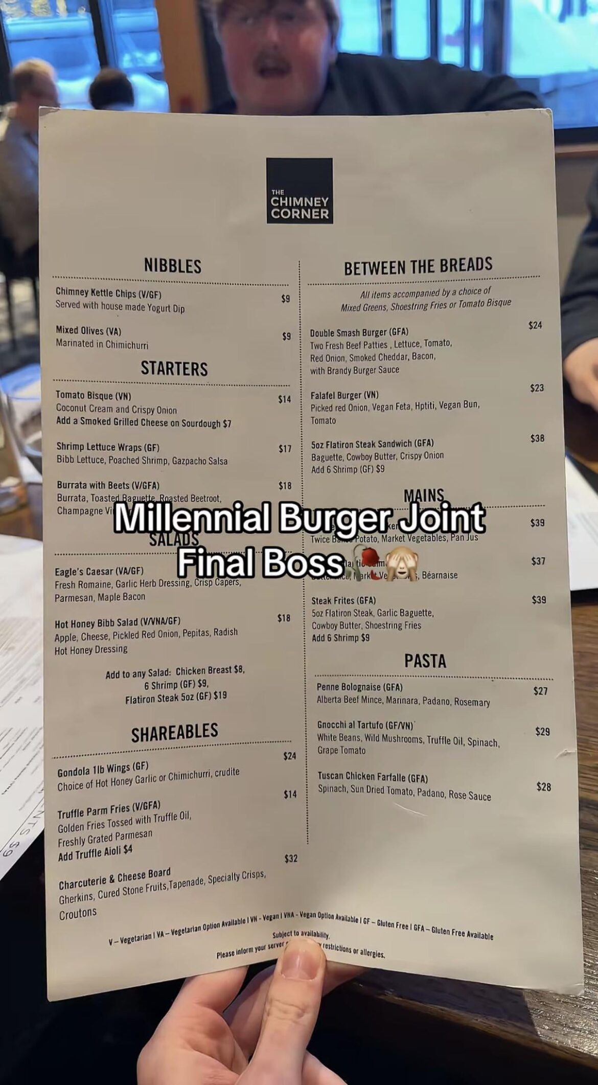 This may possibly be the worst ever name i have seen for a sandwich/burger section. Makes handhelds sound delightful