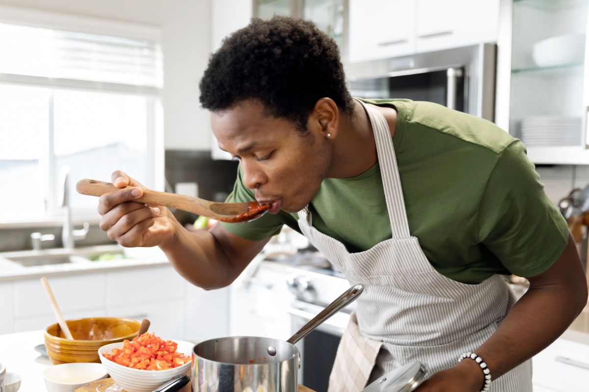Man cooking