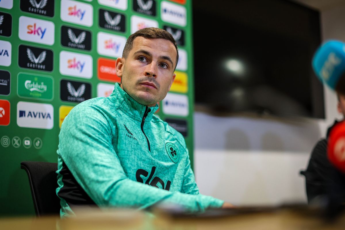 Josh Cullen speaks to the media in Dublin