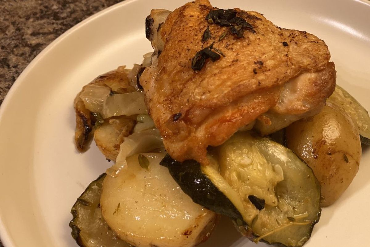 Rick Stein's chicken traybake