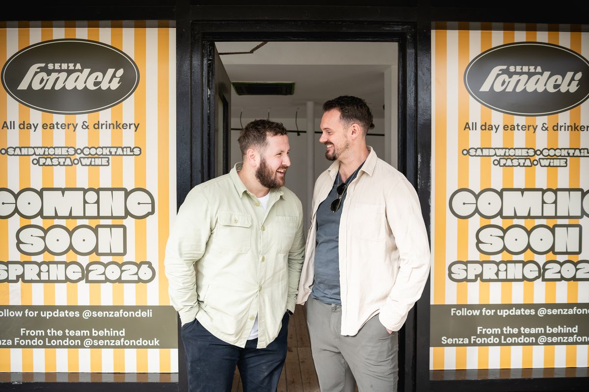 Joe Worthington and Charlie Sweet - together they are Senza Fondeli which is opening soon in Tunbridge Wells 