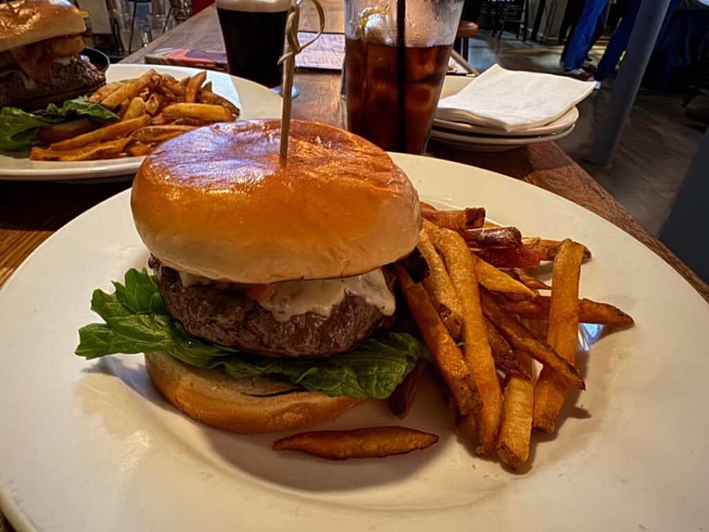 Another burger and fries