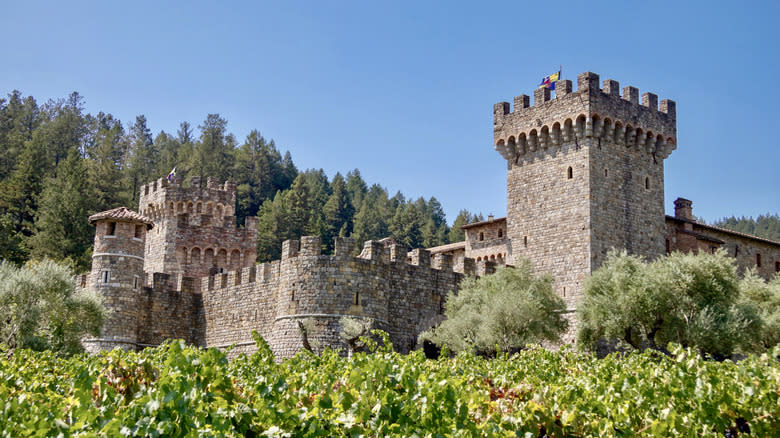 View of the exterior of Calistoga's Castello di Amorosa winery