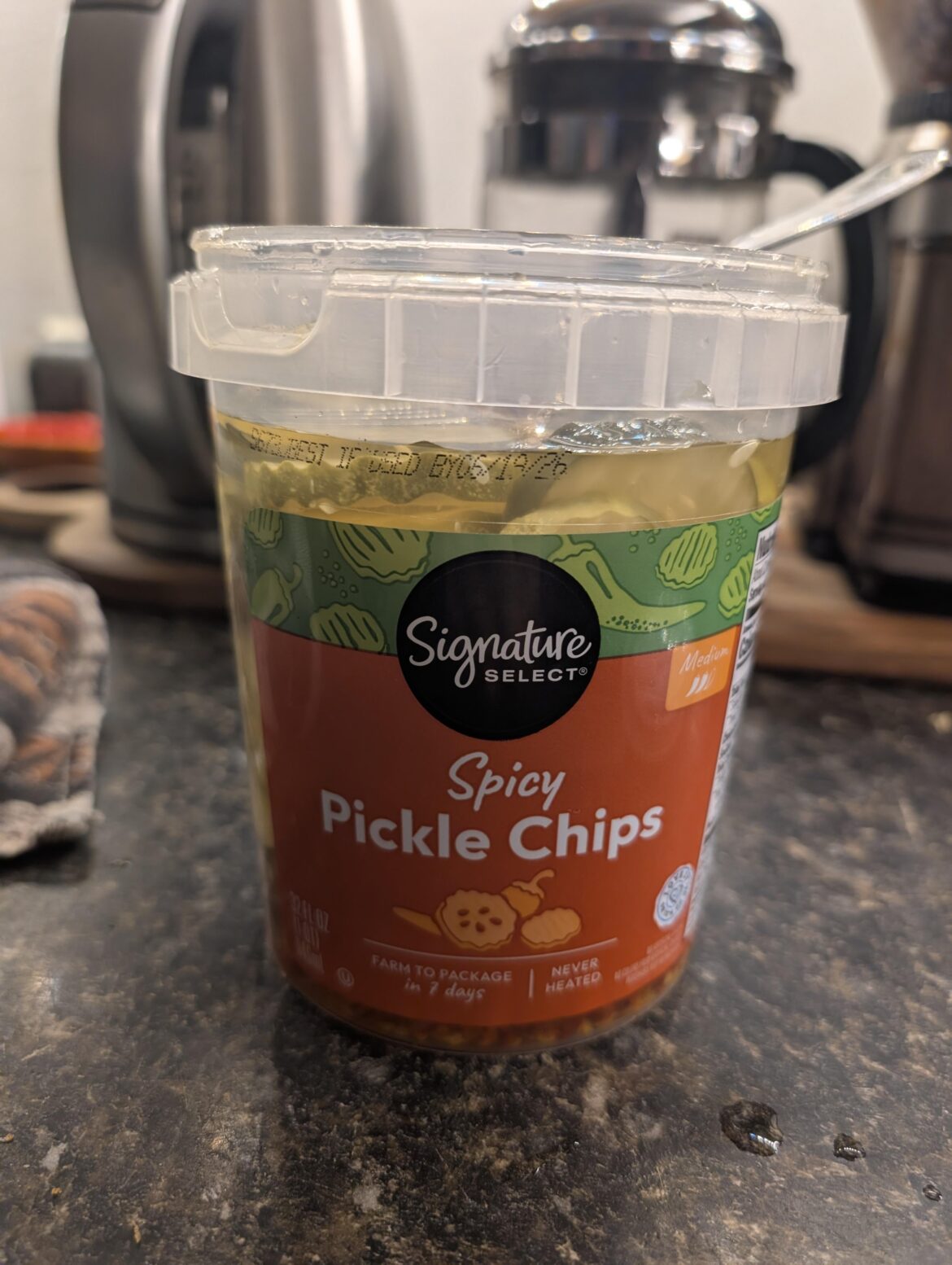 Don't sleep on the Signature Select Spicy Pickles. Nothing crazy hot but damn tasty. Perfect burger pickles.