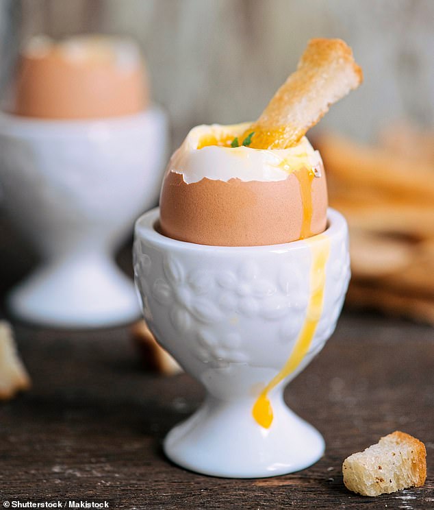 His meal in minutes? Dippy eggs