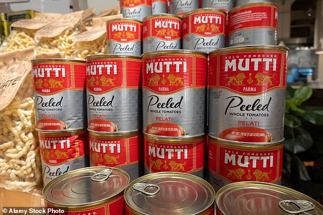 Mutti tins boast heritage branding and 99.8 per cent tomatoes. The pieces are noticeably bigger than other brands