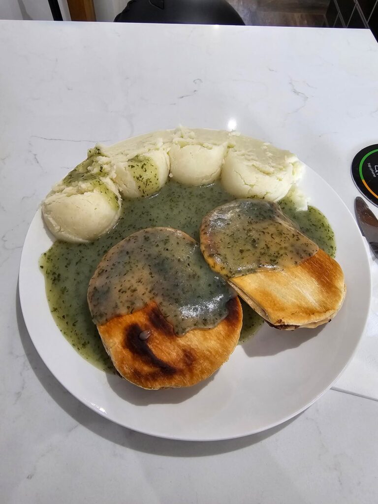 Traditional British Pie and Mash