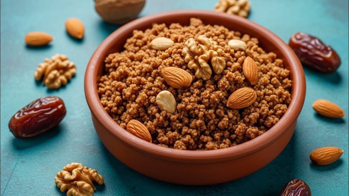 How to Make Moroccan Sellou without Sugar (Healthy & Nutritious) How to Make Moroccan Sellou without Sugar (Healthy & Nutritious)