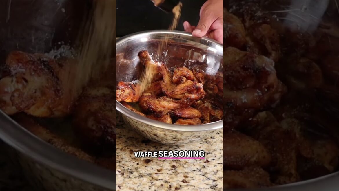 Smoked Chicken & Waffles #shorts #chicken #waffles