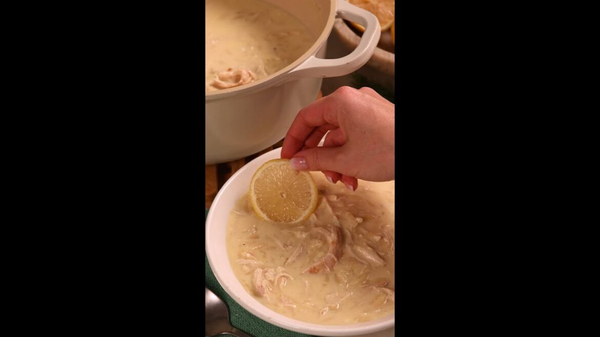 Greek Lemon Chicken Soup with Orzo