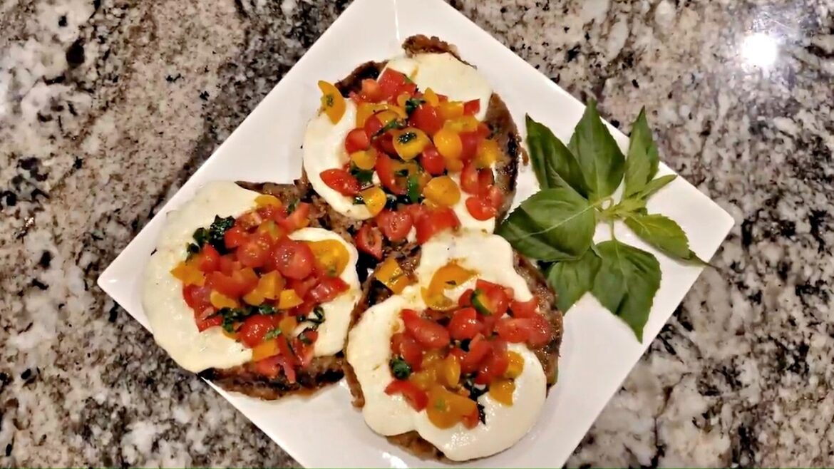 Easy and Delicious Grilled Portobello Mushrooms with Cherry Tomotoes