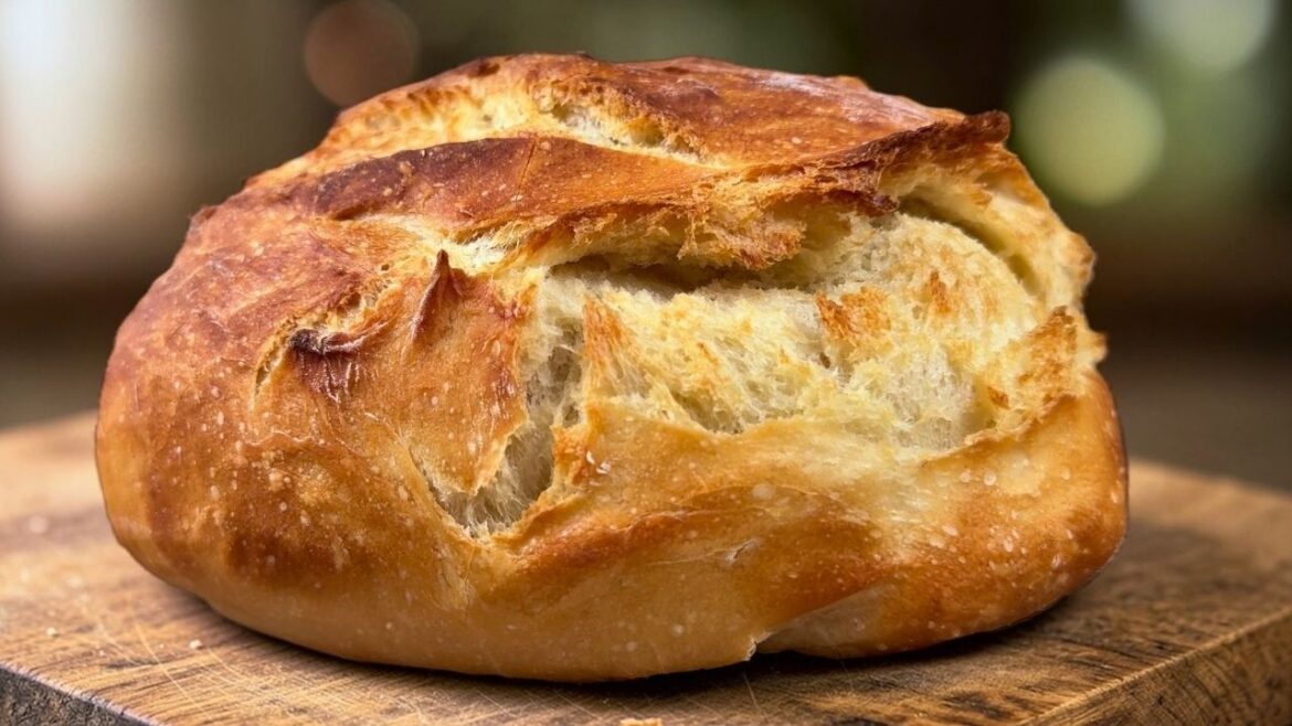 No Knead Bread Recipe – 4 Ingredients, Just Mix & Bake