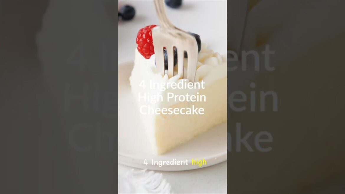 4 Ingredient High Protein Low Carb Cheesecake