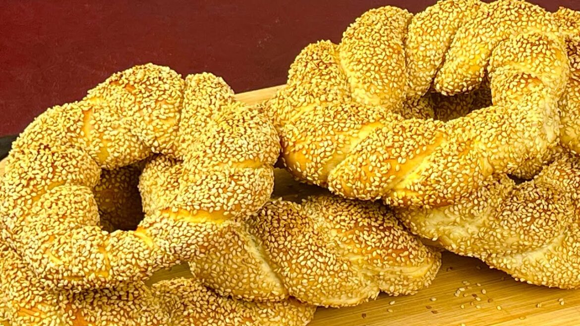 Easy Turkish Simit Recipe #easyrecipes #baking #simitpoğaça